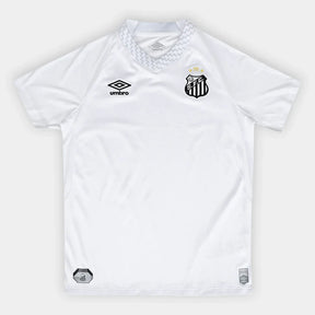 Camisa Infantil Santos I 25/26 s/n Torcedor Umbro - Branco+Cinza